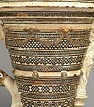 Ewer, Lead-glazed earthenware inlaid with slip, with molded ornament, French, Saint-Porchaire or Paris