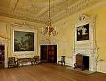 Dining room from Kirtlington Park, John Sanderson (active from ca. 1730–died 1774), Wood, plaster, marble, British, Oxfordshire