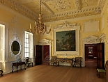 Dining room from Kirtlington Park, John Sanderson (active from ca. 1730–died 1774), Wood, plaster, marble, British, Oxfordshire