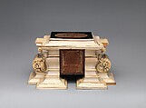 Molded base, Ivory and ebony veneer, Austrian