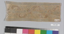 Strip, Drawnwork, linen and silk, Italian