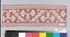 Border, Drawnwork, linen and silk, Italian or Greek