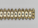 Baldric, Champlevé enamel on brass, partially gilded, Spanish