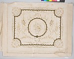 Cushion cover, Silk, metal thread and metal lace, French