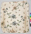Embroidery, Silk and metal thread, possibly Spanish