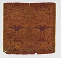 Textile with crowned double headed eagles, Lampas, silk, Chinese, Macao, for Iberian market
