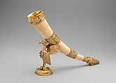 Horn, Elkington & Co.  British, Ivory with silver-gilt mountings, rubies, British, Birmingham, after German or Russian original
