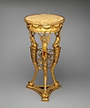 Table, Pierre Antoine Bellangé  French, Electroformed copper, gilt, yellow marble, British, Birmingham, after French original