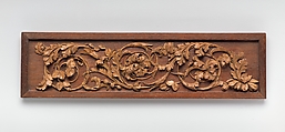 Panel (one of a pair), Wood, carved, French