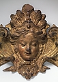 Mirror frame fragment, Carved and gilded wood, French