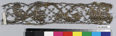 Insertion, Metal thread, bobbin lace, Italian