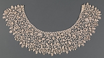 Collar, Linen, needle lace (point de neige), Italian