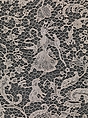 Cravat end, Linen, needle lace (point de France), French