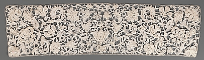 Cravat, Needle lace, gros point lace, linen, probably Austrian