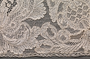 Cap crown, Linen, needle lace, Italian, Venice or Flemish, Brussels