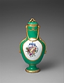 Vase with cover (vase à flacon) (one of a pair), Sèvres Manufactory (French, 1740–present), Soft-paste porcelain, French, Sèvres