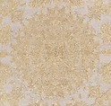 Bedspread, Cotton, embroidered with silk, British