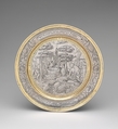Rebecca at the Well, Possibly engraved by P.M., Silver, partly gilded, probably British