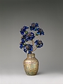 Imperial Cornflowers, House of Carl Fabergé, Gold, silver, enamel; blown and iridized glass, Russian, St. Petersburg