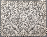 Cravat end or rabat, Linen, bobbin lace (point d'Angleterre), Flemish, Brussels
