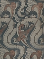 Length of bizarre silk, Silk satin, brocaded, silk and metal-wrapped thread, French or Italian