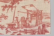 Les travaux de la manufacture, Designed by Jean-Baptiste Huet I (French, Paris 1745–1811 Paris), Linen, French, Jouy-en-Josas