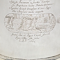 Tankard engraved with scenes of the Great Plague and the Great Fire of London, I N (British, active mid-late 17th century), Silver, British, London