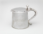 Tankard engraved with scenes of the Great Plague and the Great Fire of London, O S (British, ca. 1673–1677), Silver, British, London