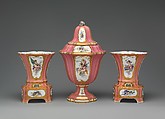 Vase (vase hollandois nouveau ovale) (one of a pair) (part of a set), Sèvres Manufactory (French, 1740–present), Soft-paste porcelain, French, Sèvres