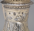Flagon (one of a pair), Gilded silver, British, London