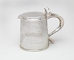 Tankard engraved with scenes of the Great Plague and the Great Fire of London, I N (British, active mid-late 17th century), Silver, British, London