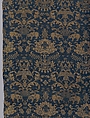 Textile with elephants, crowned double headed eagles, and flowers, Silk damask, Chinese, Macao, for Iberian market
