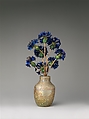 Imperial Cornflowers, House of Carl Fabergé, Gold, silver, enamel; blown and iridized glass, Russian, St. Petersburg