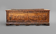 Cassone, Walnut: gilded and painted, Italian, Florence
