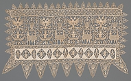 Cover, Needle lace, punto in aria, Spanish or Italian