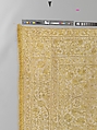 Table cover, Linen embroidered with silk, Spanish or Portuguese