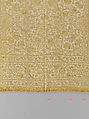 Table cover, Linen embroidered with silk, Spanish or Portuguese