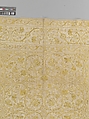 Table cover, Linen embroidered with silk, Spanish or Portuguese
