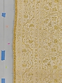 Table cover, Linen embroidered with silk, Spanish or Portuguese