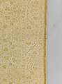 Table cover, Linen embroidered with silk, Spanish or Portuguese