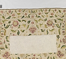 Bedcover, Silk and metal-wrapped thread on linen, British
