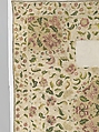 Bedcover, Silk and metal-wrapped thread on linen, British