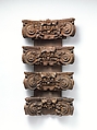 Set of four pilaster capitals, Wood, French
