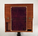 Game table, David Roentgen (German, Herrnhaag 1743–1807 Wiesbaden, master 1780), Oak and walnut, veneered with mahogany, maple, holly (the last two partially stained); iron, steel, brass, gilt bronze; felt and partially tooled and gilded leather, German, Neuwied am Rhine