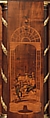 Longcase clock, Clockmaker: Hermann Achenbach (German, born 1730, active before 1759–92), Case: oak veneered with maple, burl woods, holly, and hornbeam (all partly stained), and other woods; mother-of-pearl; gilded bronze; and brass; Dial: partly gilded and partly silvered brass and enameled and painted copper; Movement: brass and steel, German, Neuwied am Rhein