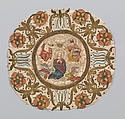 Medallion, Silk and metal thread, French