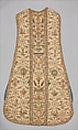 Chasuble, Canvas, silk and metal thread, French