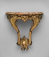 Console table, Carved and gilded oak, marble, French
