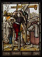 The Descent from the Cross (one of a set of 12 scenes from The Life of Christ), Stained glass, Flemish, Leuven