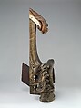 Newel post, Carved, painted and marbled wood, French